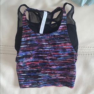 LuluLemon break free tank and sports bra SZ4